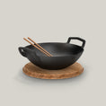 Load image into Gallery viewer, The Takumi Wok Set by Ironclad Co. Handcrafted 31cm Cast Iron Wok
