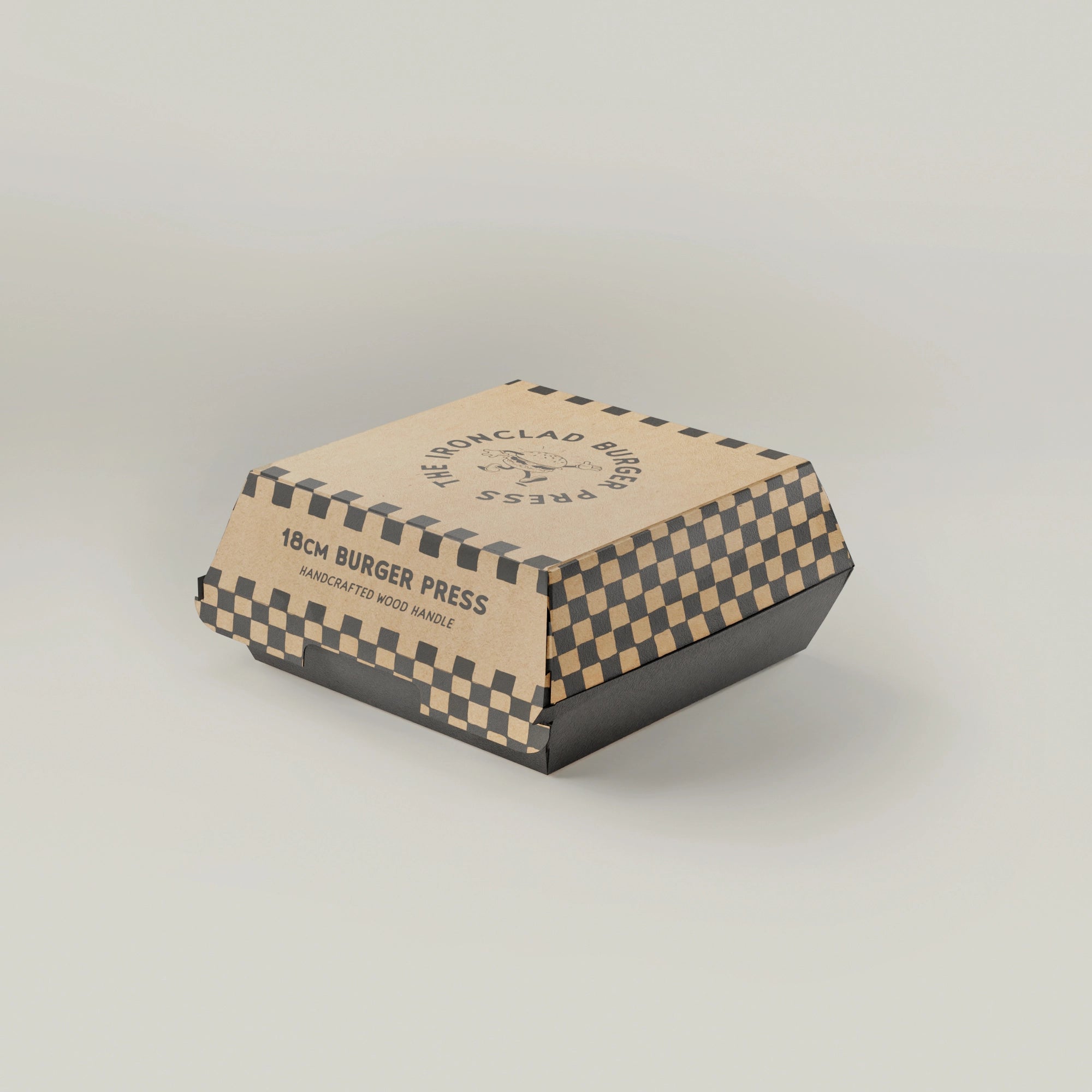 The Burger Press by Ironclad Co. Handcrafted 18cm Cast Iron Burger Smash