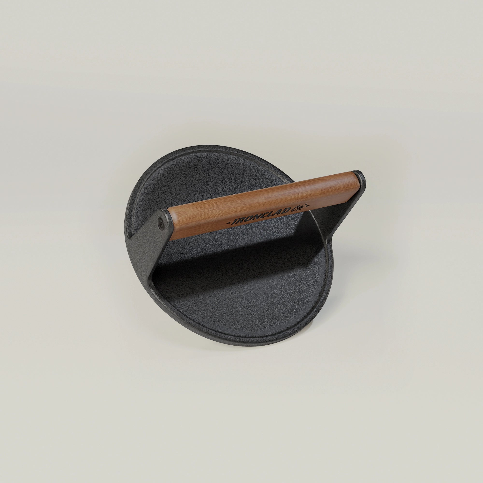 The Burger Press by Ironclad Co. Handcrafted 18cm Cast Iron Burger Smash