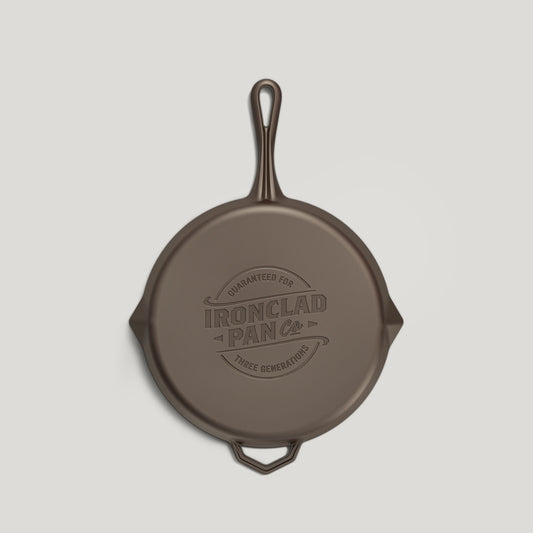 28cm Legacy Pan by Ironclad Co., Handmade Cast Iron Skillet