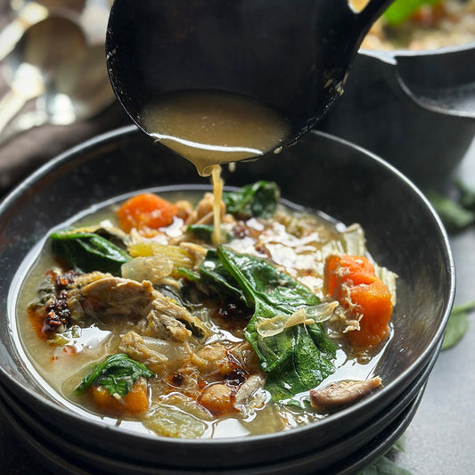 CHICKEN, CHICKPEA & SPINACH SOUP